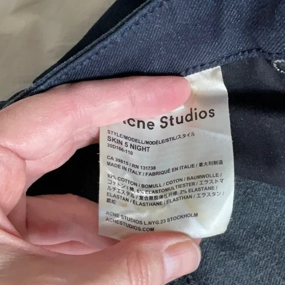 NWT - Women's ACNE Studios Skin 5 night Jeans - Size 30/34 - Picture 12 of 16